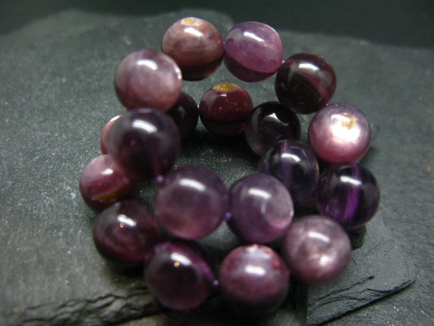 Lepidolite Genuine Bracelet ~ 7 Inches ~ 10mm Round Beads