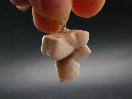 Natrolite Sterling Silver Pendant Necklace From Indonesia - 1.2" - 4.42 Grams