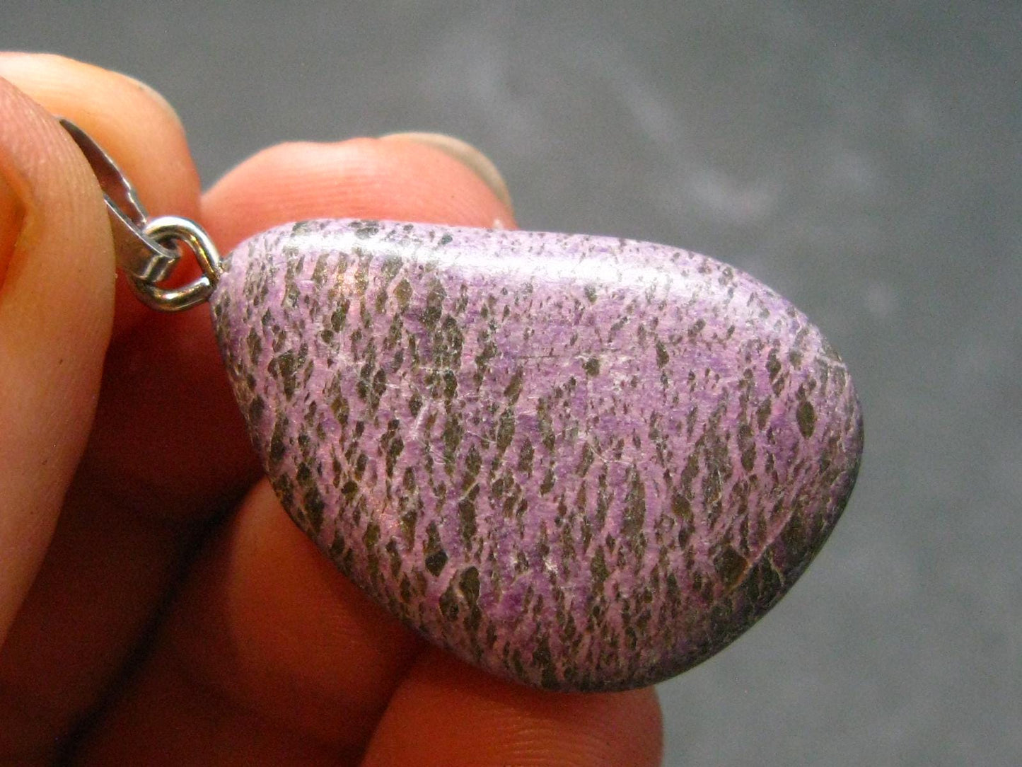 Rare Silver Stichtite Pendant from Australia - 1.8"