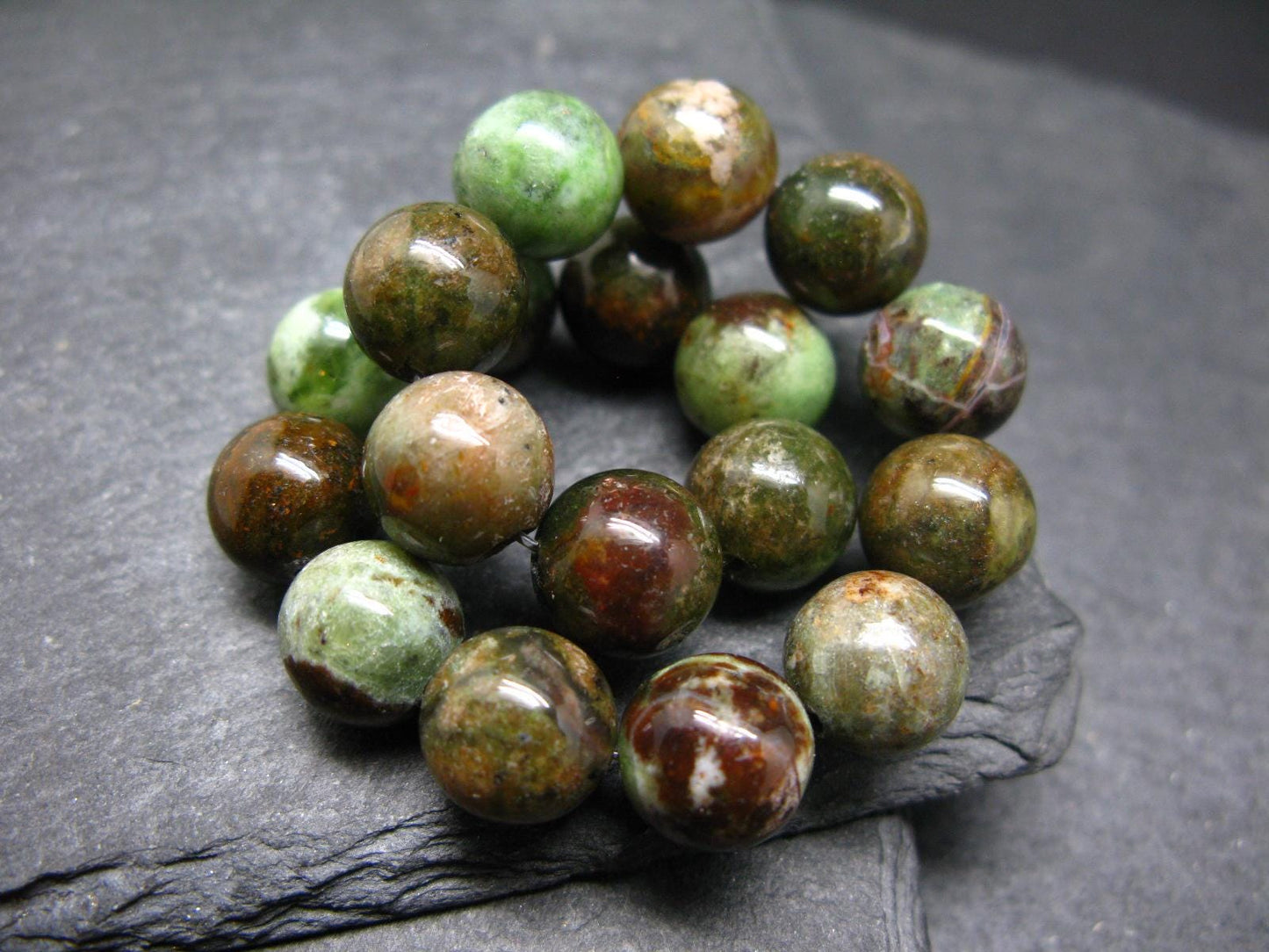 Green Opal Genuine Bracelet ~ 7 Inches ~ 10mm Round Beads