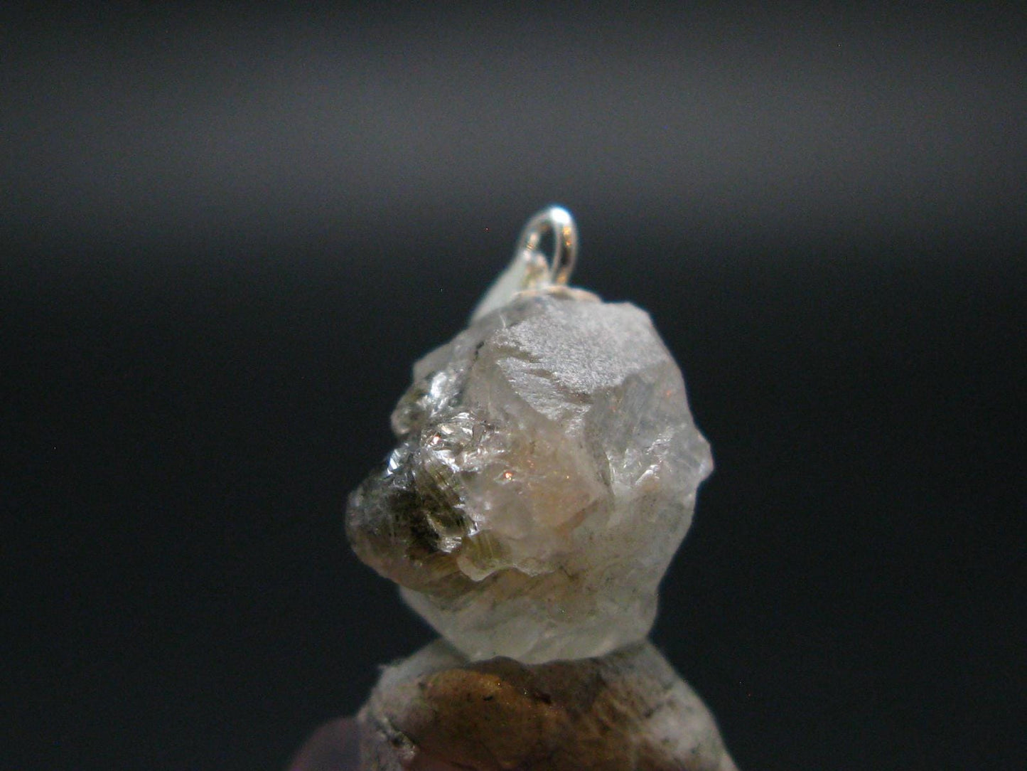Phenakite Phenacite Crystal Silver Pendant from Russia - 0.7" - 1.90 Grams