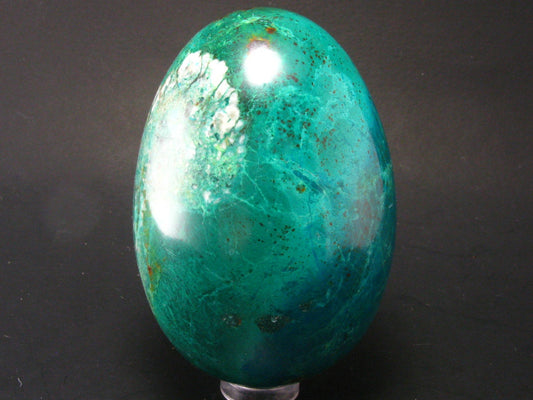 Chrysocola Chrysocolla Egg From Peru - 2.8"