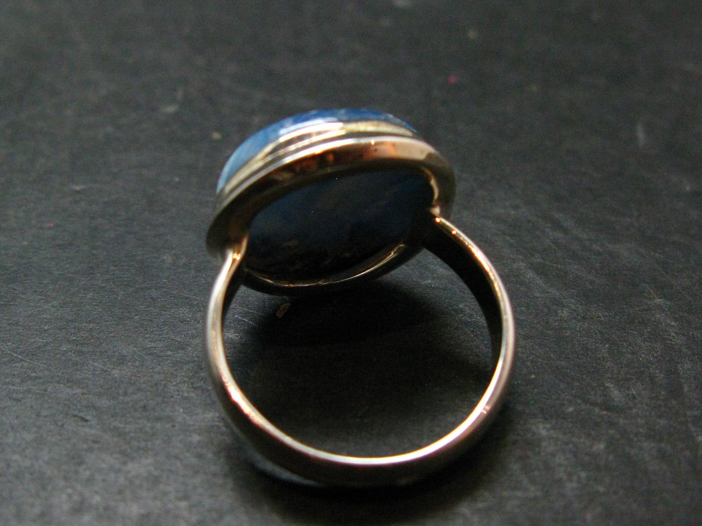 Blue Ice Glacierite Silver Ring from Indonesia - Size 8- 7.07 Grams
