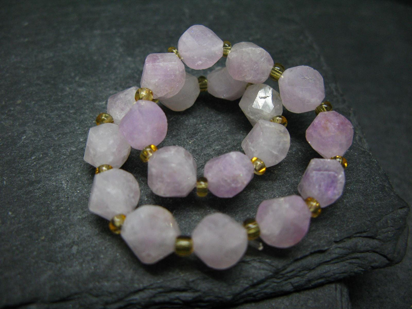 Lavender Jade Genuine Bracelet ~ 7 Inches ~ 8mm Facetted Beads