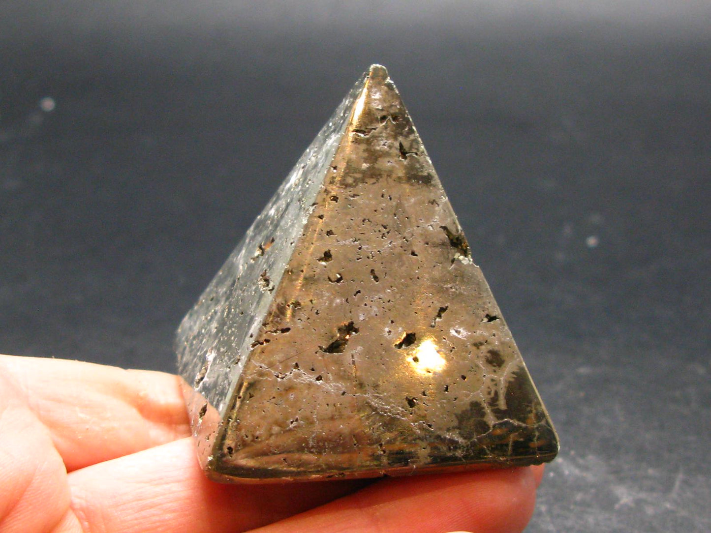 Pyrite Crystallized Pyramid From Peru - 1.9" - 172.80 Grams