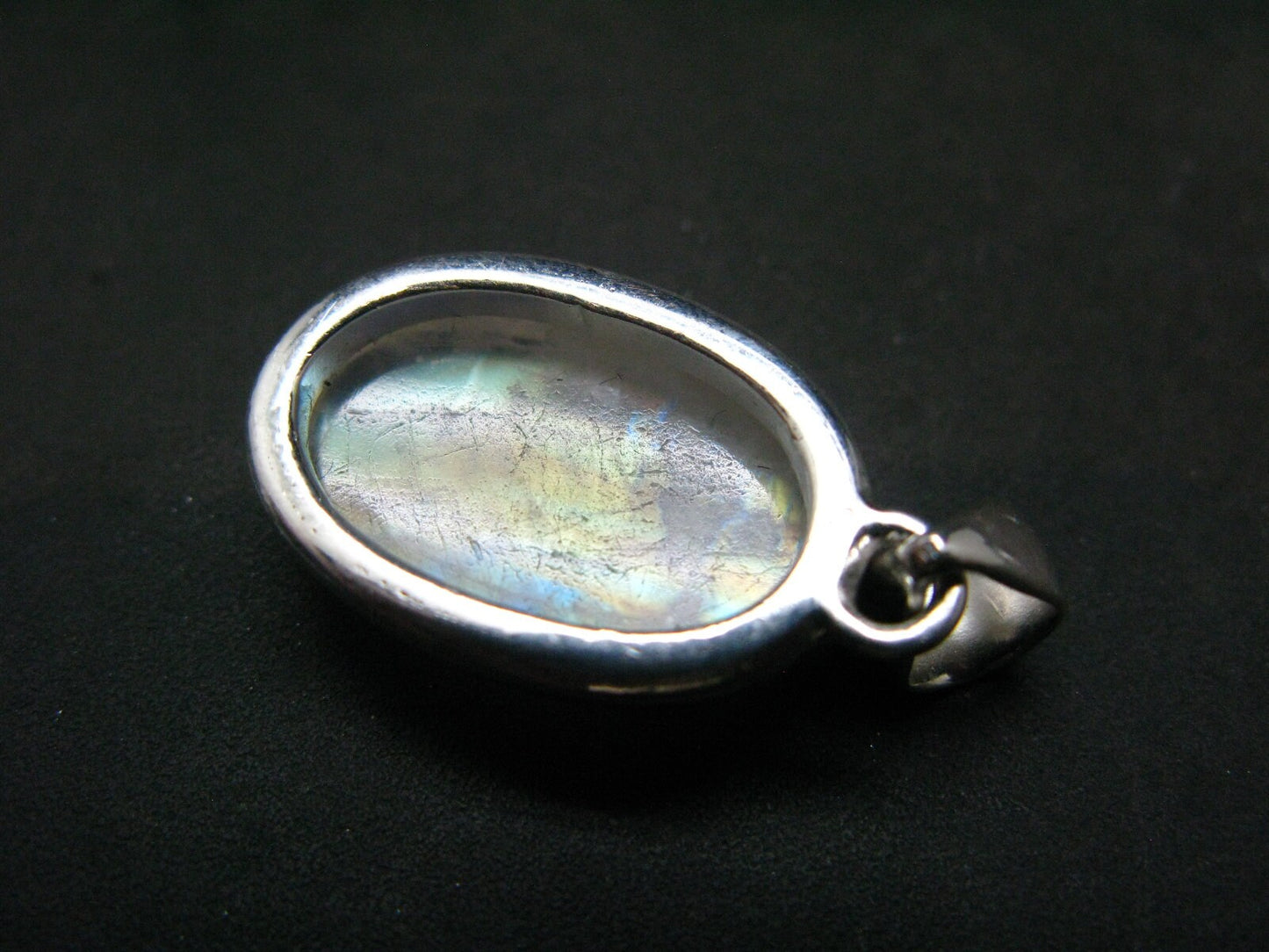 Natural Glow From Inside Moonstone 925 Silver Pendant - 1.3" - 6.5 Grams
