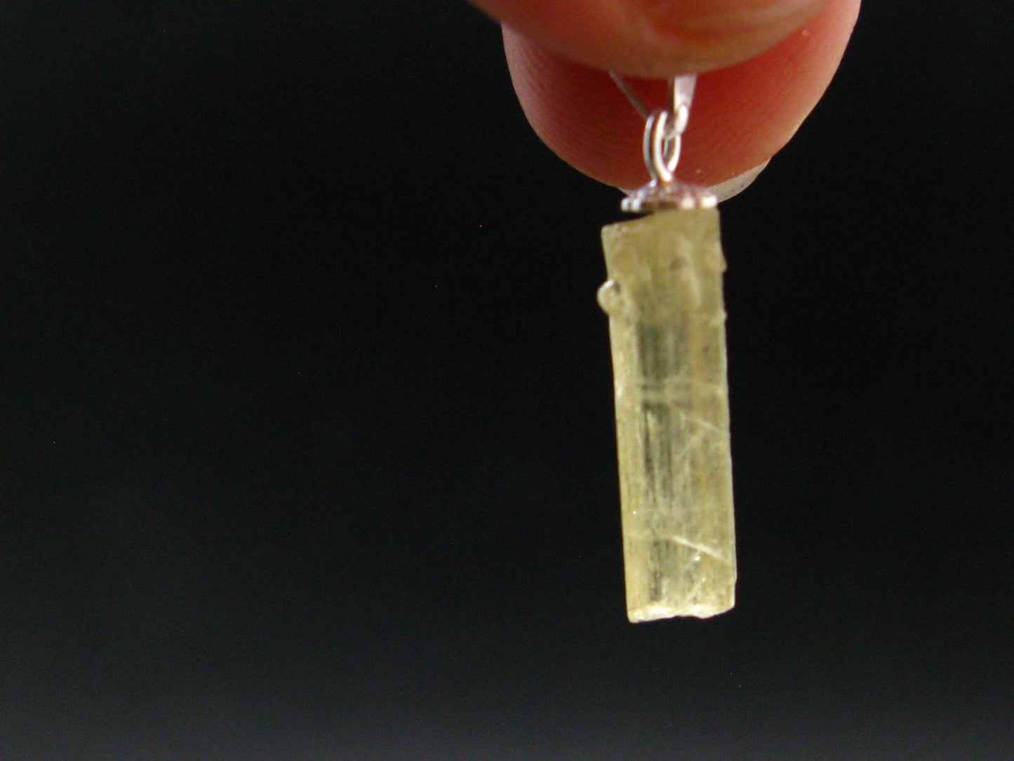 Gem Heliodor Golden Beryl Silver Pendant From Tajikistan - 4.75 Carats - 1.0"