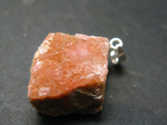 Cobaltocalcite Cobalto Calcite Silver Pendant From Morocco - 1.1" - 6.81 Grams