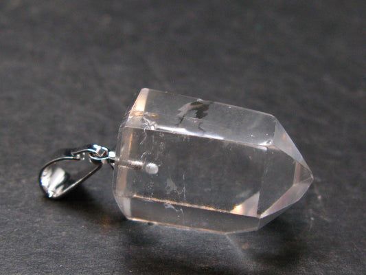 Lemurian Quartz Crystal Pendant From Brazil - 1.4" - 7.62 Grams