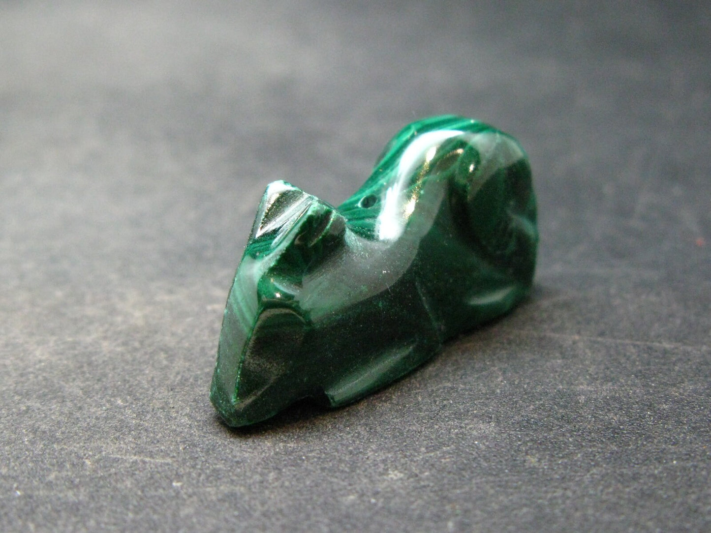 Malachite Rabbit Carving From Congo - 1.1"