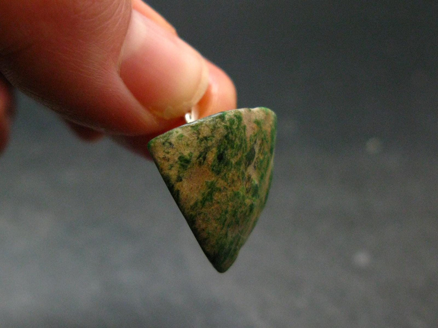 Extremely Rare Natural Maw Sit Sit Crystal Silver Pendant from Myanmar - 0.9" - 4.66 Grams
