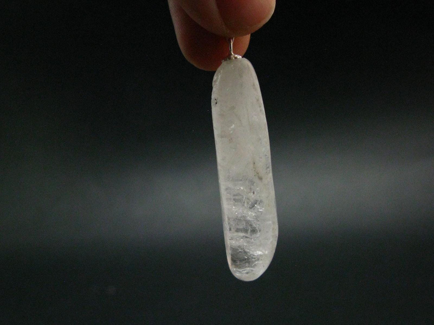 Nice Terminated Danburite Crystal Silver Pendant from Mexico - 2.0" - 8.51 Grams