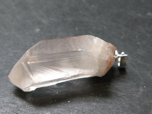 Lithium Quartz Crystal Pendant From Brazil - 1.7" - 9.76 Grams