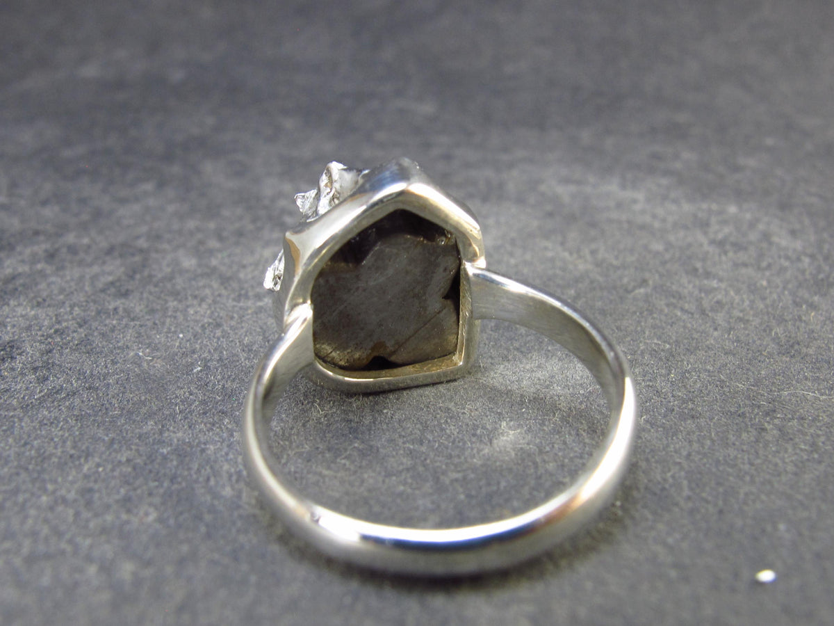 Large Meteorite Campo Del Cielo Sterling Silver Ring from Argentina - 4.90 Grams - Size 6
