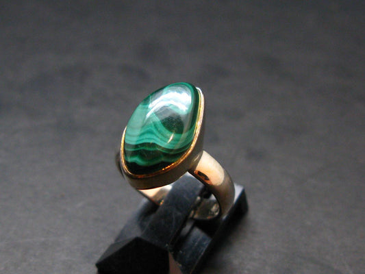 Malachite Silver Ring - 4.77 Grams - Size 5