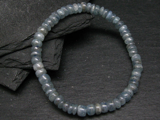 Blue Kyanite Genuine Bracelet ~ 7 Inches ~ 6mm Rondelle Beads
