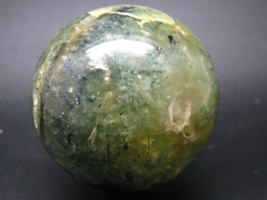 Unusual Green Prehnite Prenite & Epidote Sphere from Mali - 2.8"