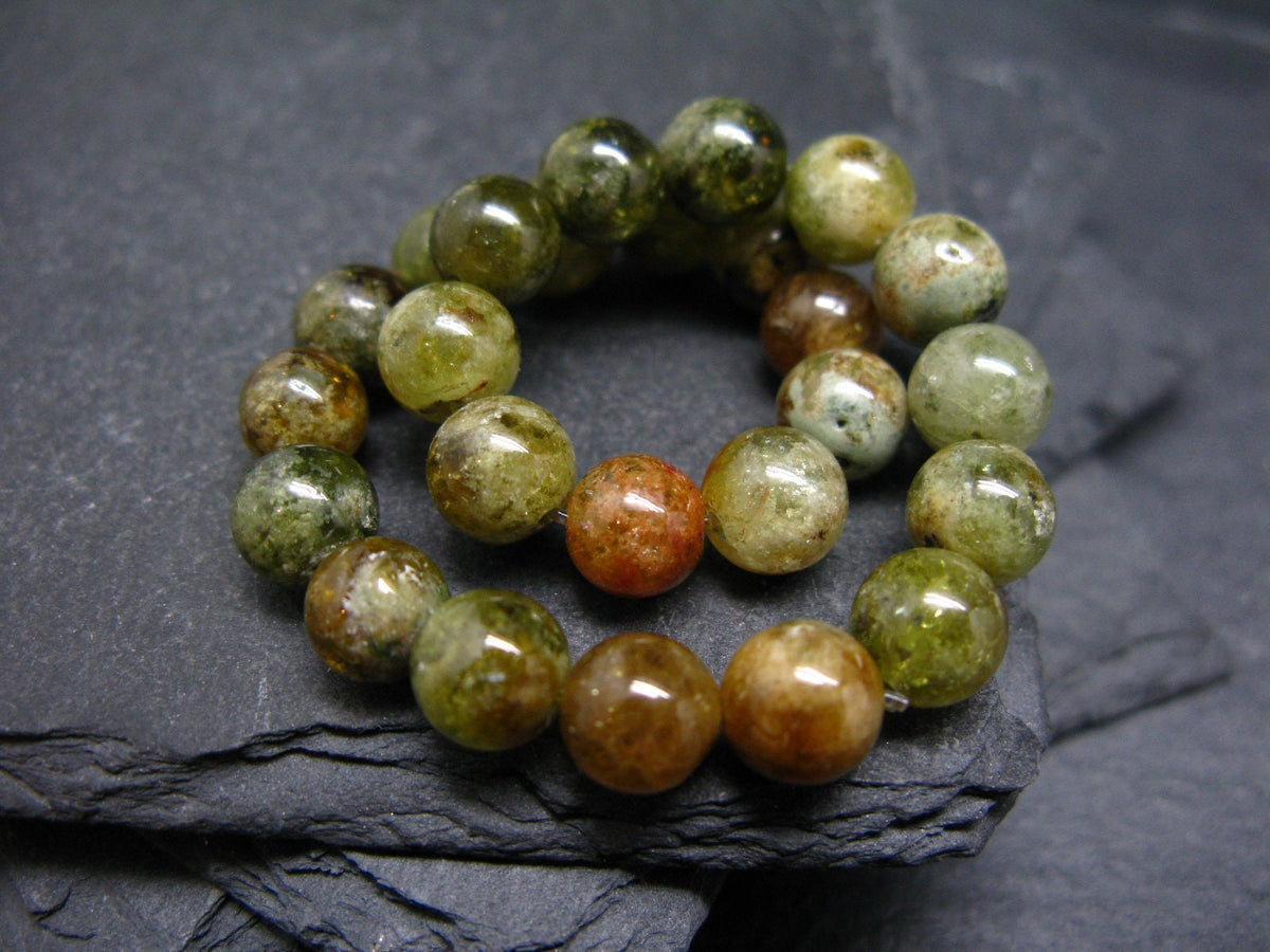Vesuvianite Idocrase Genuine Bracelet ~ 7 Inches ~ 8mm Round Beads