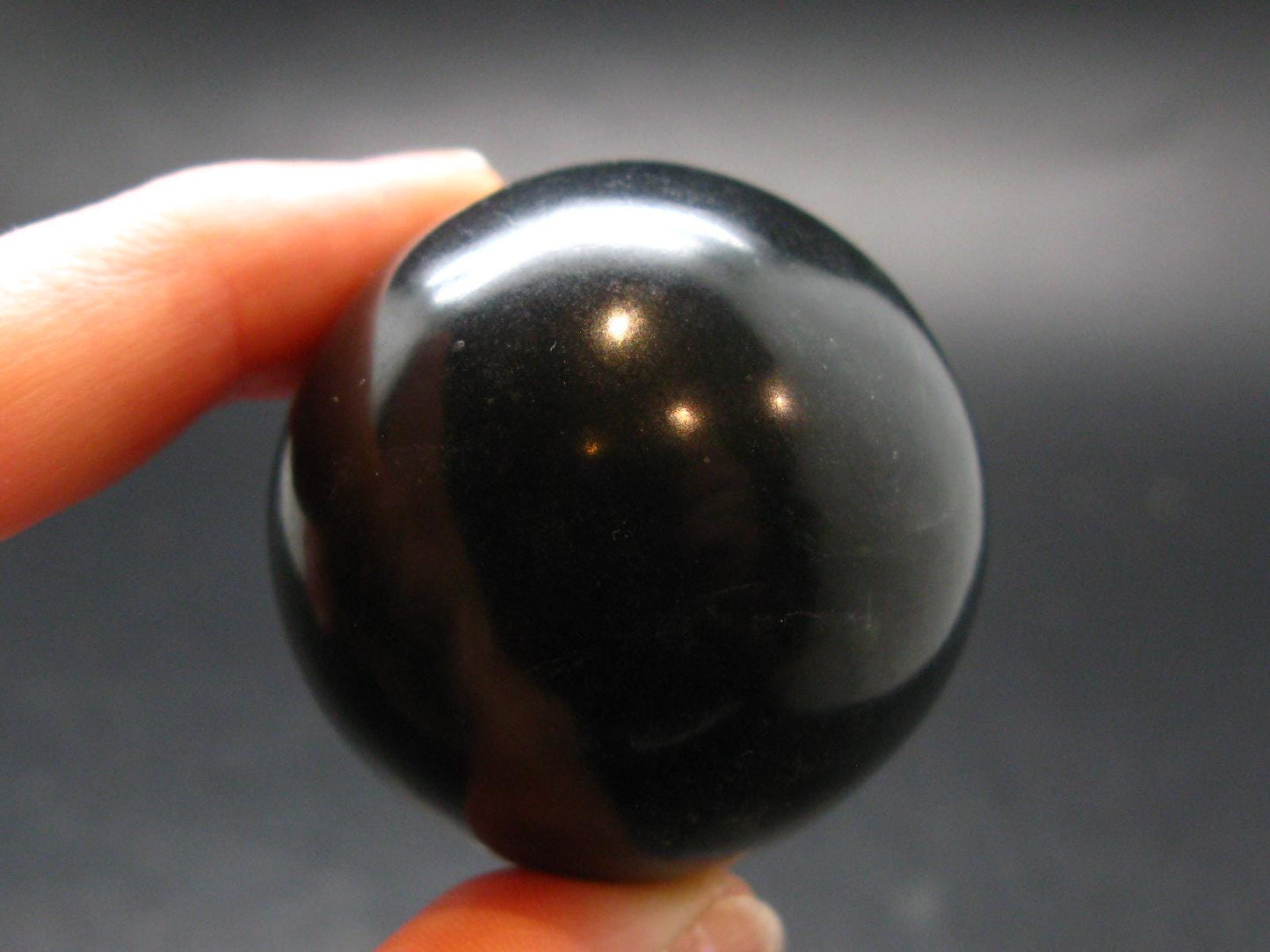 Black Jade Sphere Ball From Greenland - 1.6" - 93.37 Grams
