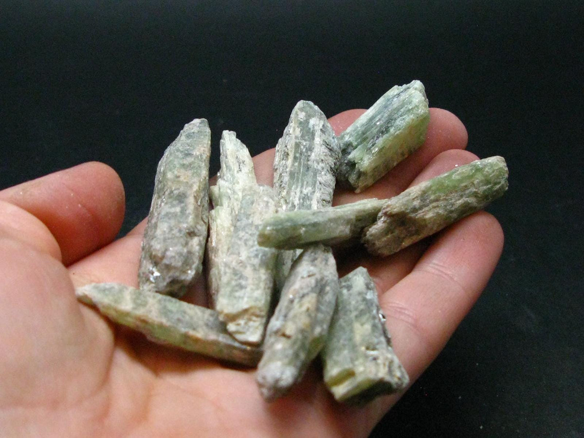Lot of 10 Green Kyanite Crystals From Brazil - 77.91 Grams