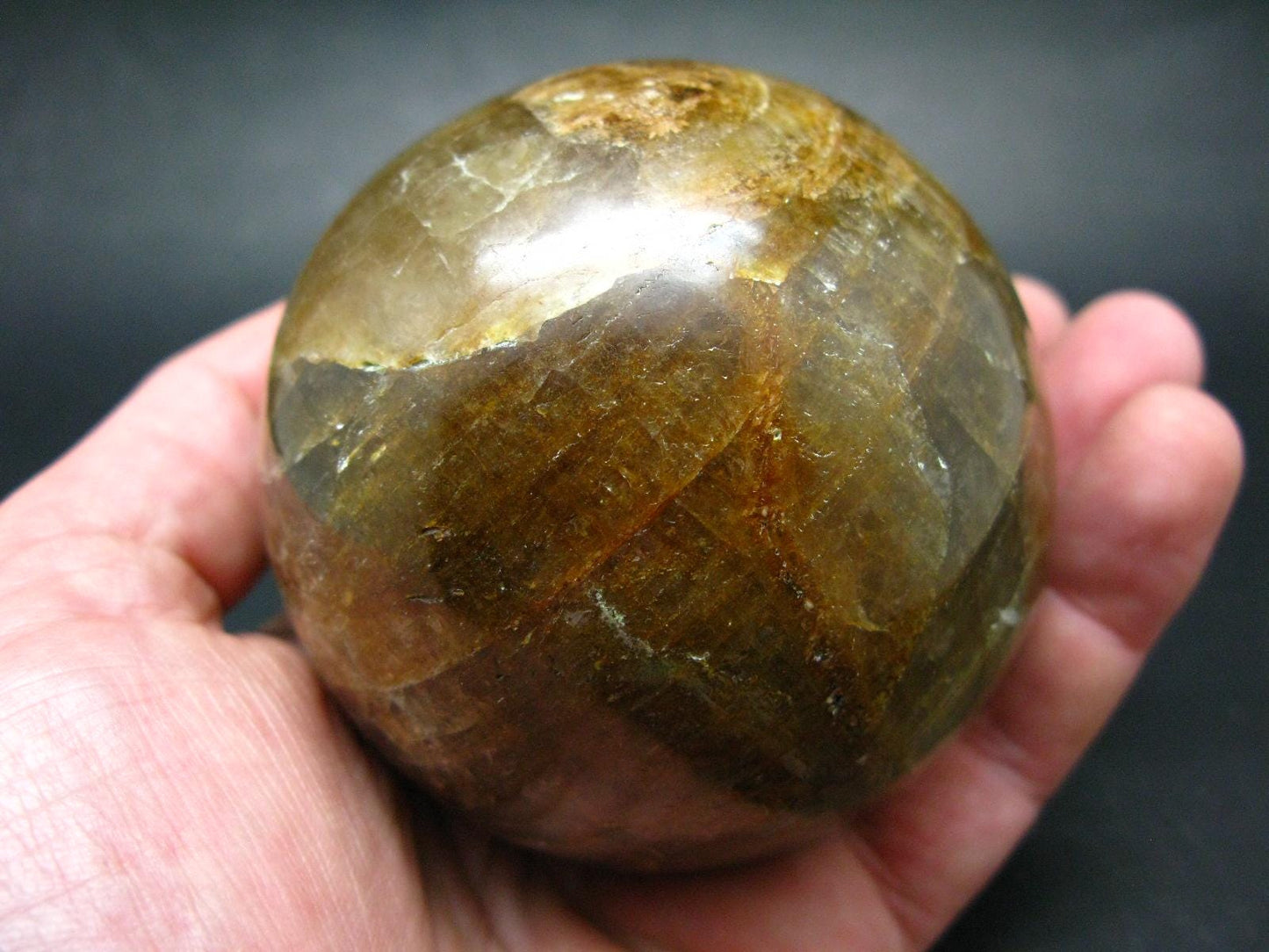 Rare Golden Herderite Ball Sphere from Brazil - 3.2" - 748 Grams