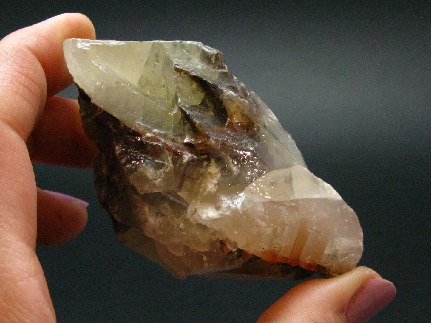 Tricolor Calcite Crystal from Mexico - 83.46 Grams - 2.8"