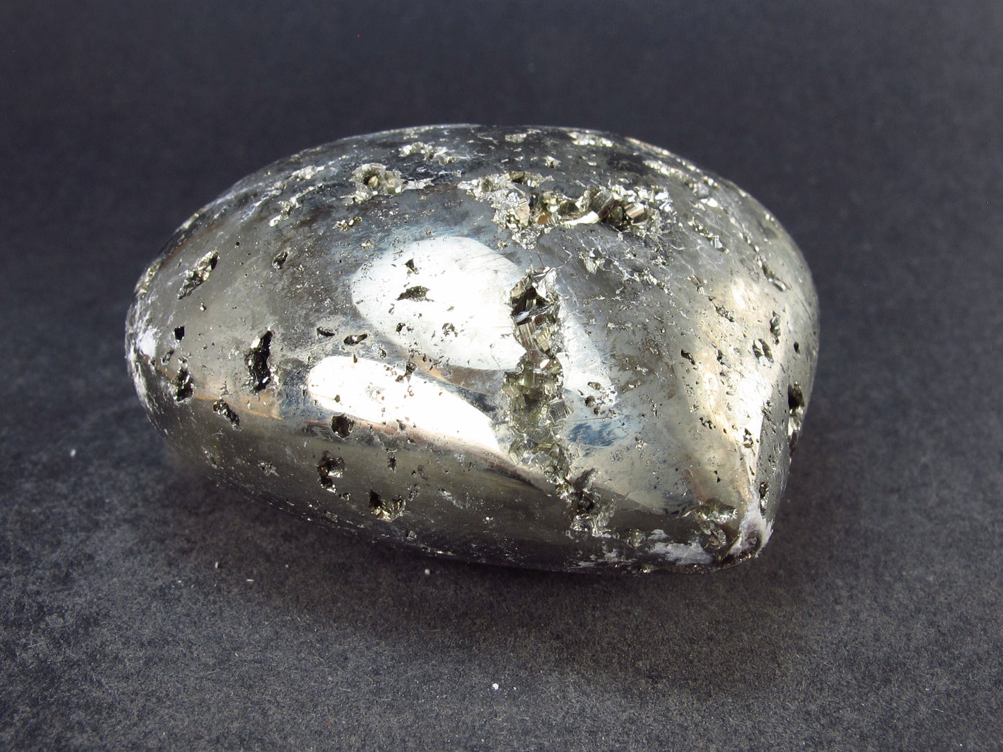 Pyrite Crystallized Carved Heart From Peru - 2.1" - 155.8 Grams