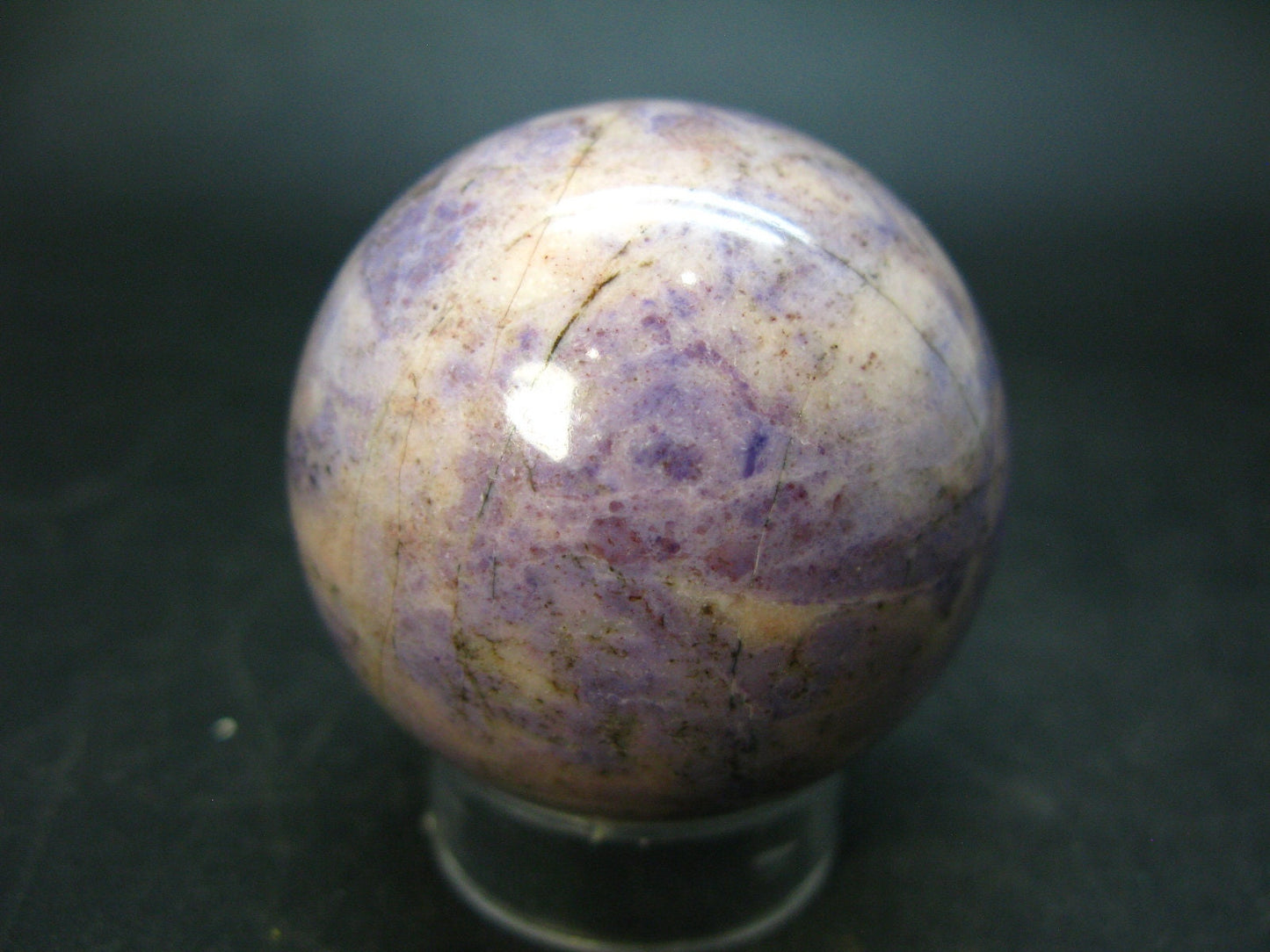 Purple Jade Sphere Ball From Turkey - 1.9"