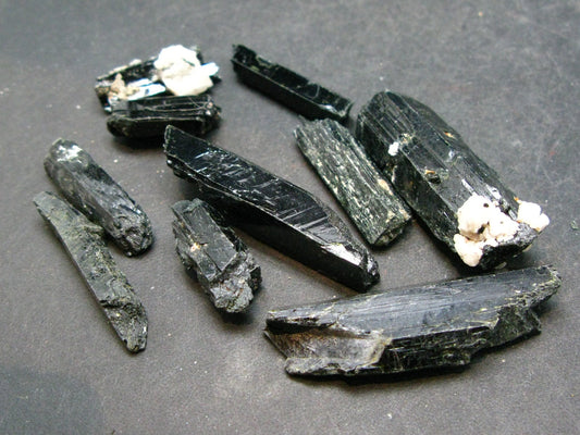 Lot of 10 Rare Aegirine Crystals From Malawi - 37.90 Grams