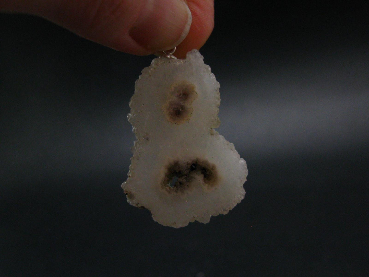 Anandalite Quartz Crystal Silver Pendant From India - 1.6" - 8.11 Grams
