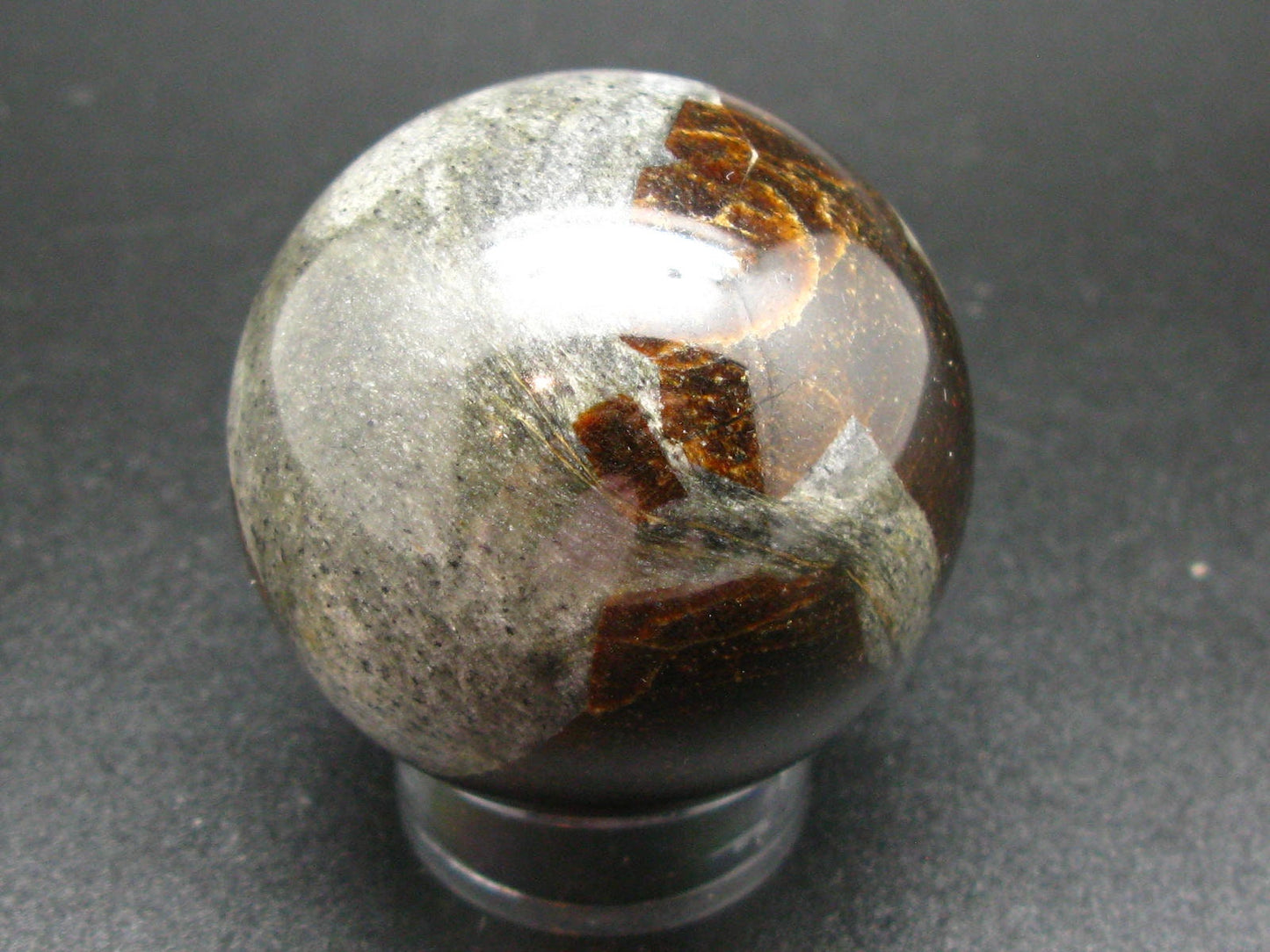 Rare Staurolite crystal in matrix Sphere Ball from Russia - 2.0"