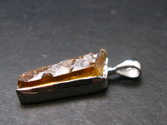 Zincite Zinkite Crystal 925 Silver Pendant From Poland - 1.0" - 2.68 Grams