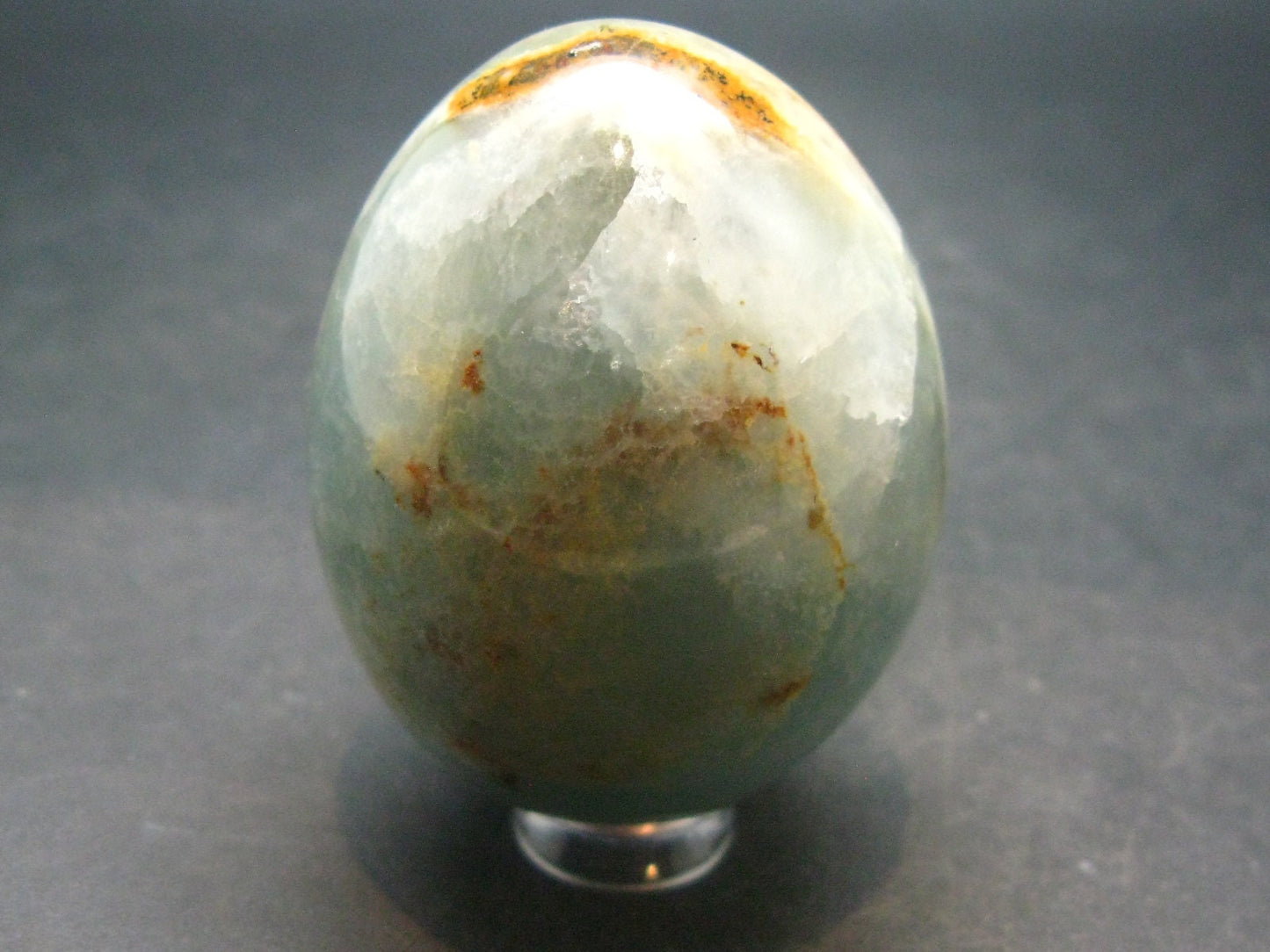 Lemurian Aquatine Blue Calcite Egg From Argentina - 2.1"