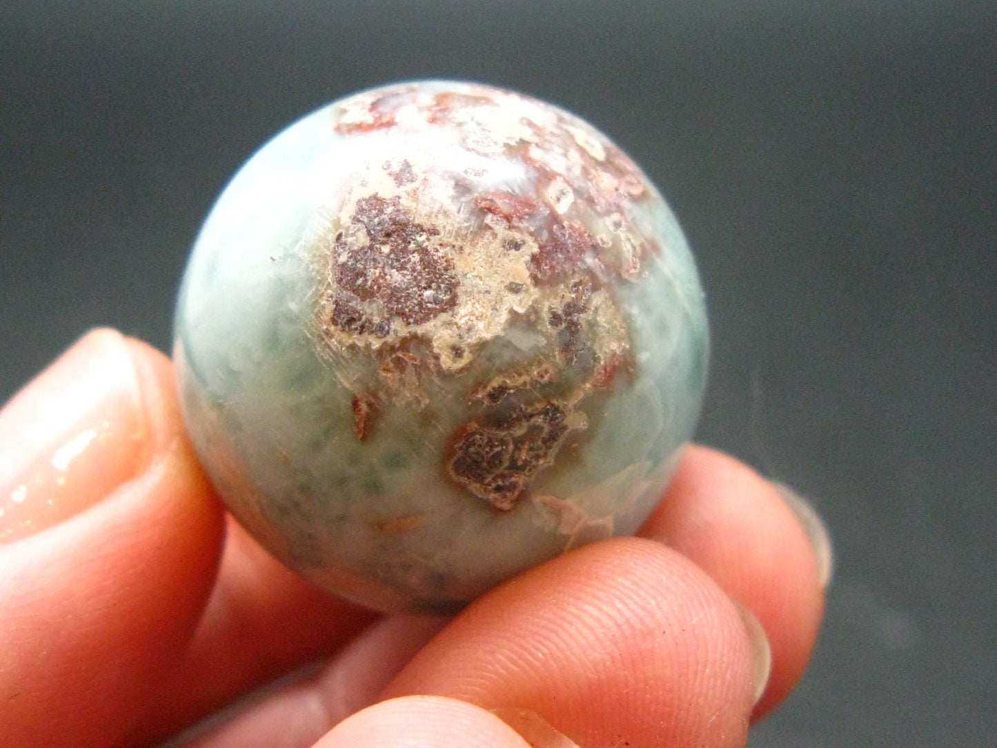 Larimar Sphere From Dominican Republic - 0.8" - 18.16 Grams