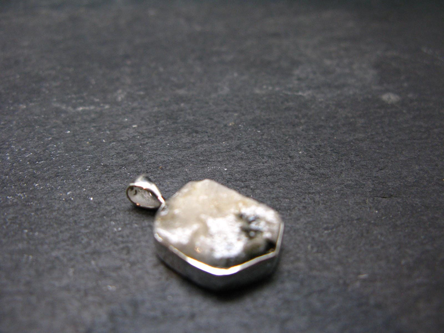 Phenakite Phenacite Crystal Silver Pendant From Brazil - 0.9" - 2.17 Grams