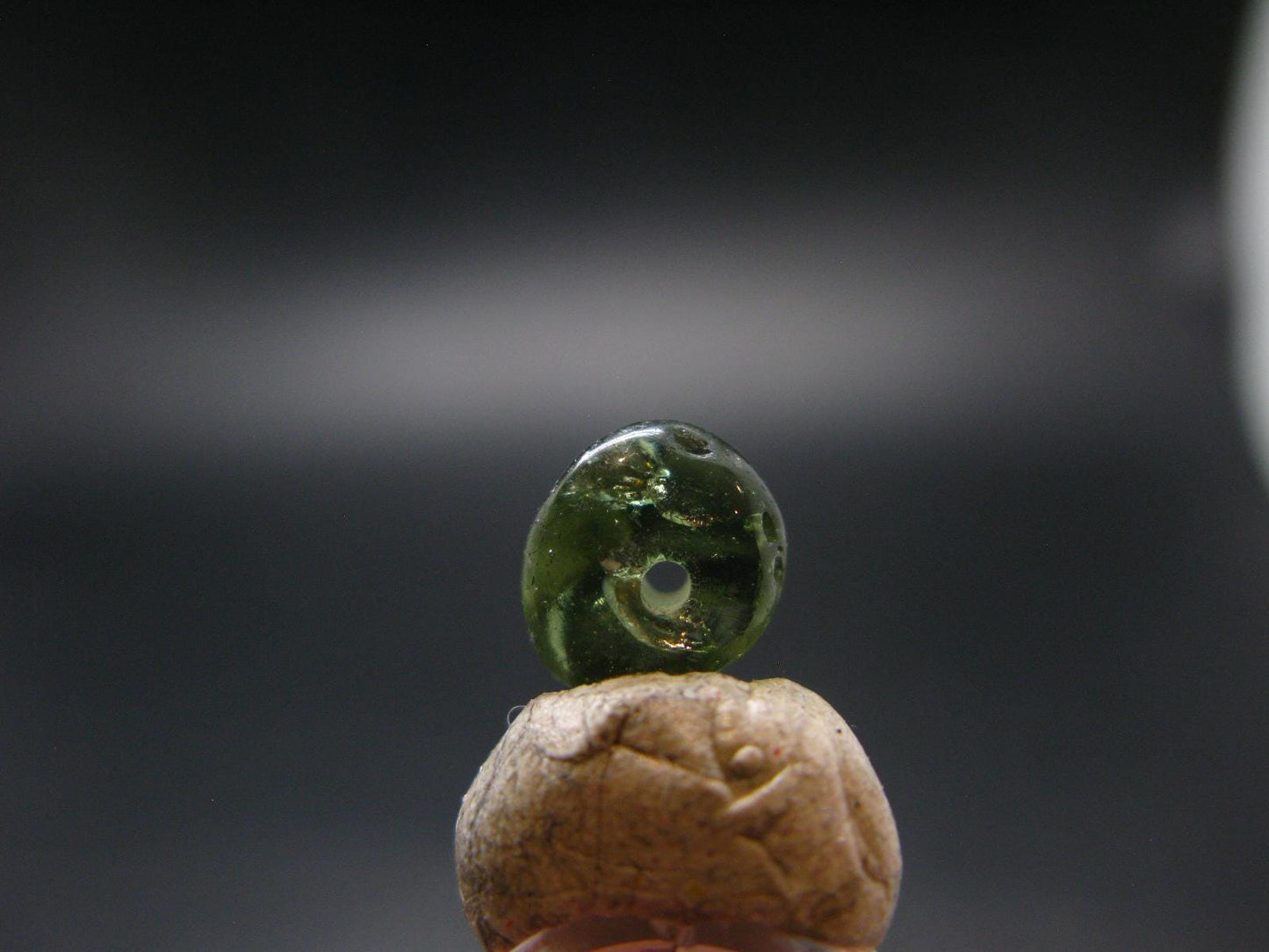 Moldavite Tektite Tumbled Bead from Czech Republic - 10 mm - 2.50 Carats