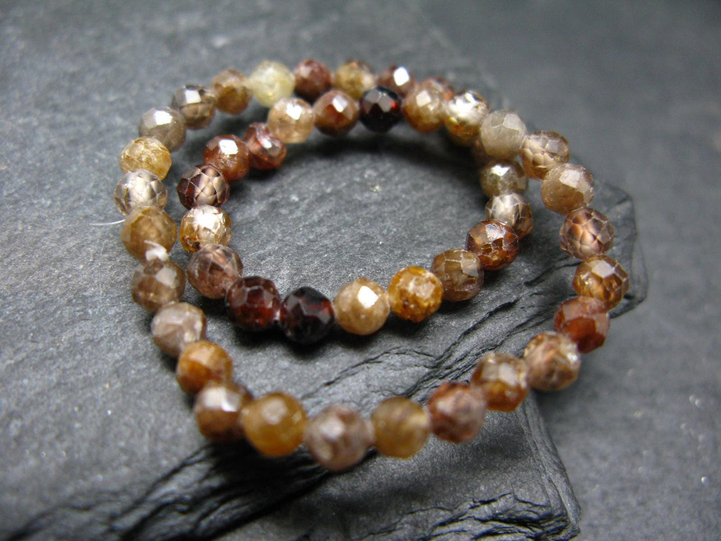 Zircon Genuine Bracelet ~ 7 Inches ~ 4mm Facetted Beads