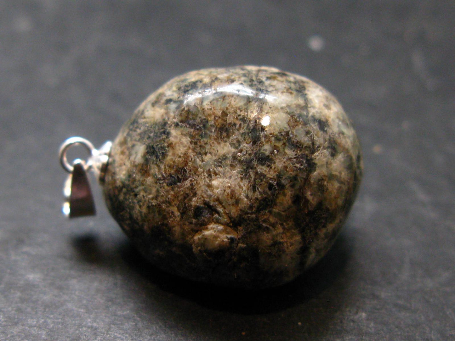 Rare Impactite Silver Pendant From Norway - 1.1"