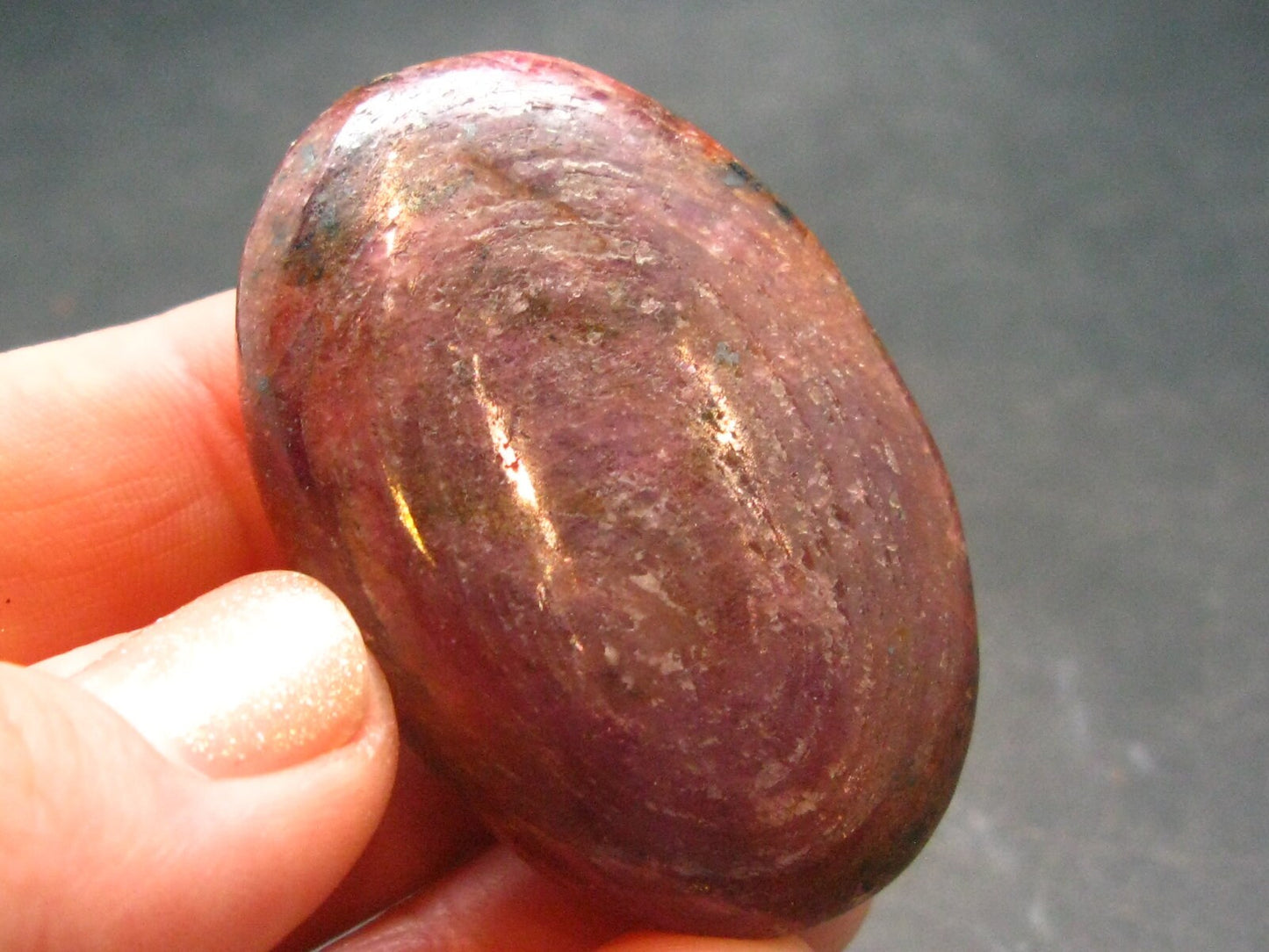 Tumbled Genuine Ruby Corundum from India - 1.8" - 45.66 Grams