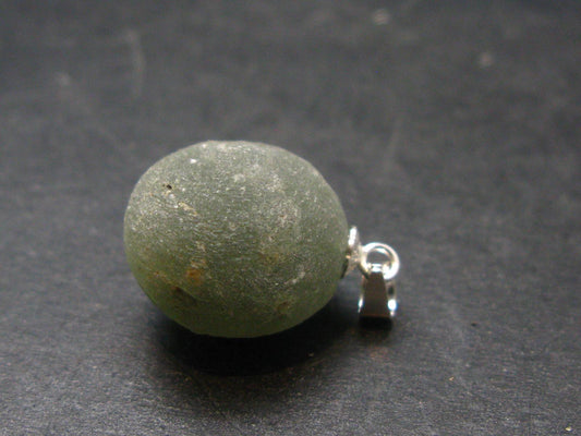 Complete Prehnite Sterling Silver Pendant from Mali - 0.8" - 4.53 Grams