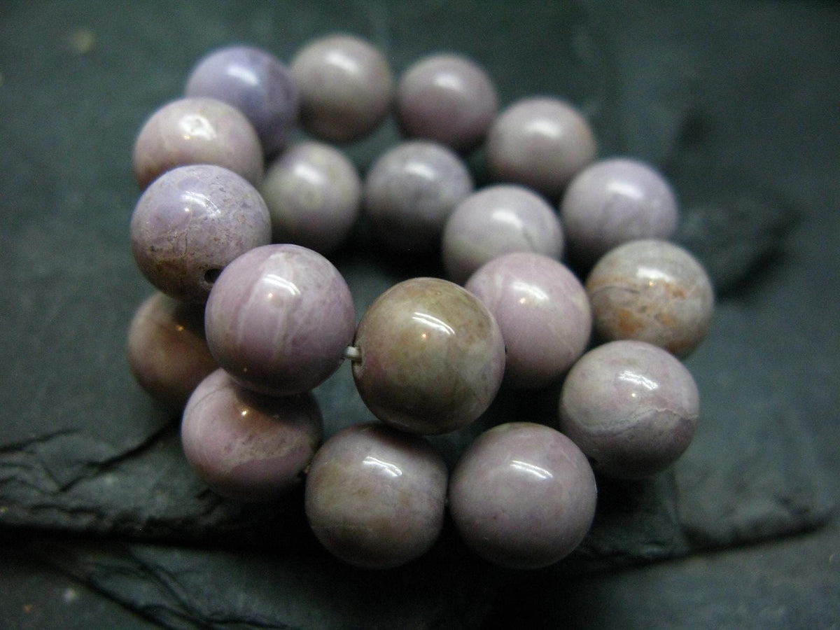 Purple Jade Jadeite Genuine Bracelet ~ 7 Inches ~ 10mm Round Beads