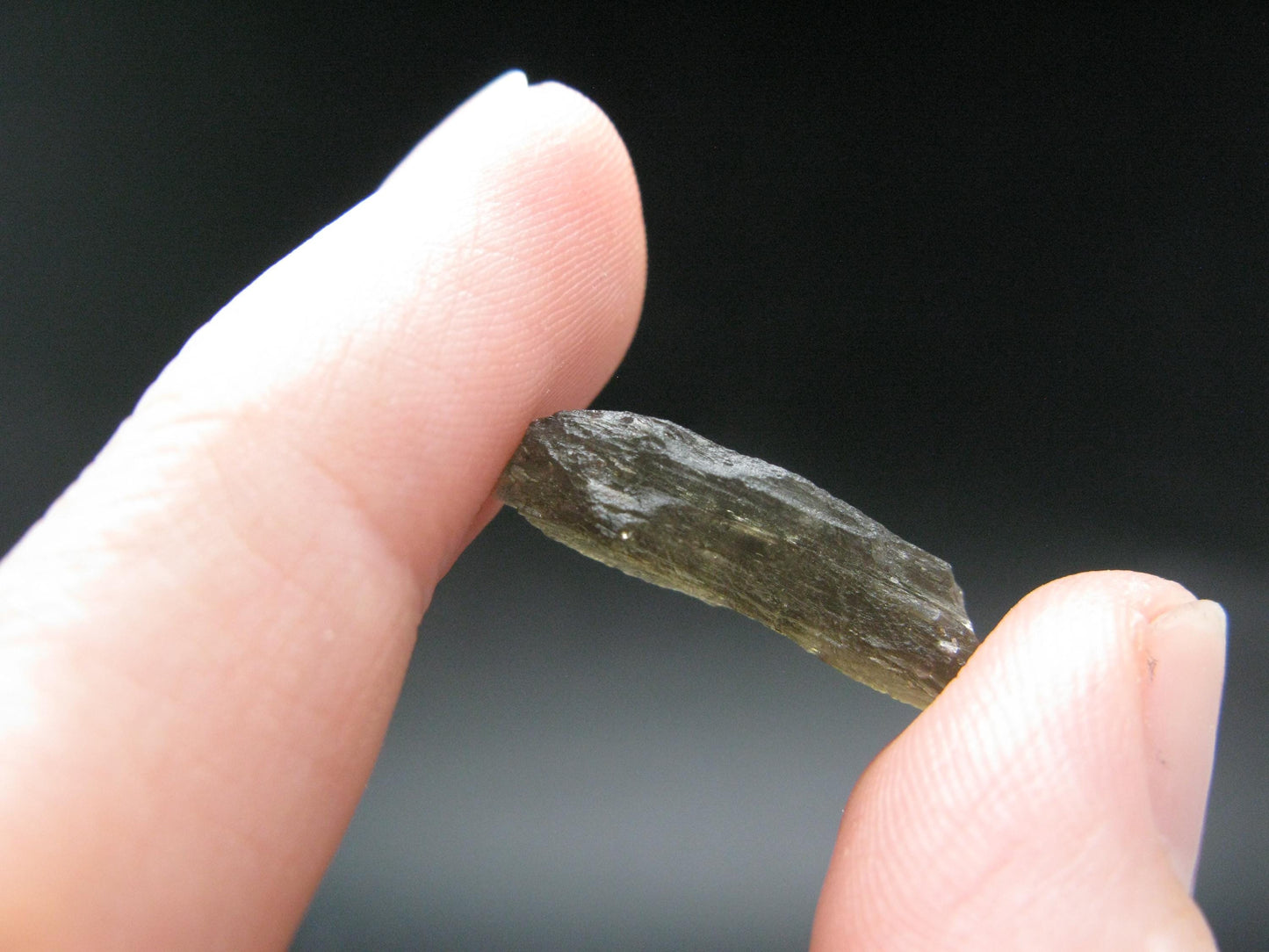 Moldavite Tektite Raw Piece from Czech Republic - 0.8" - 4.45 Carats - 0.89 Grams
