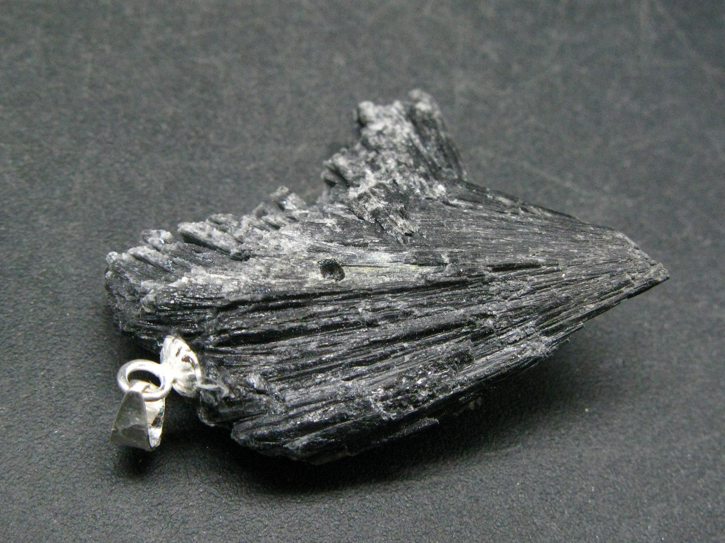 Large Rare Black Kyanite Crystal Pendant From Brazil - 1.4" - 9.6 Grams