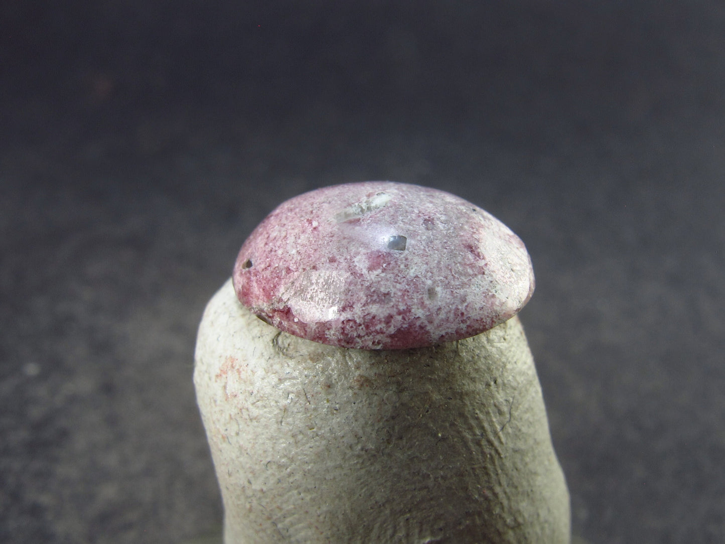 Beautiful Rare Gem Bixbite Red Beryl Emerald Cabochon From Utah USA - 4.95 Carats - 14x12mm