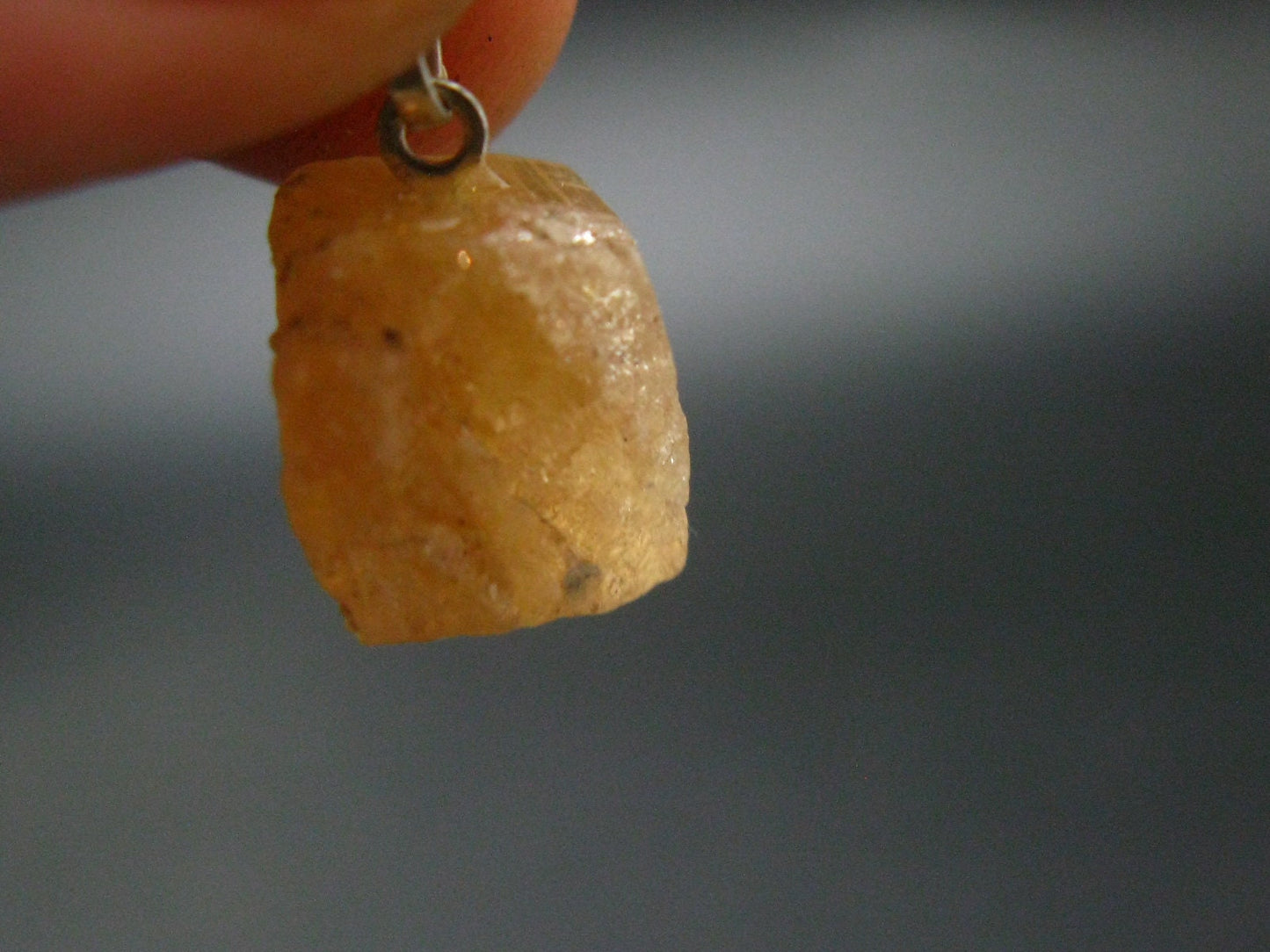 Imperial Topaz Crystal Pendant From Brazil - 0.7" - 1.79 Grams