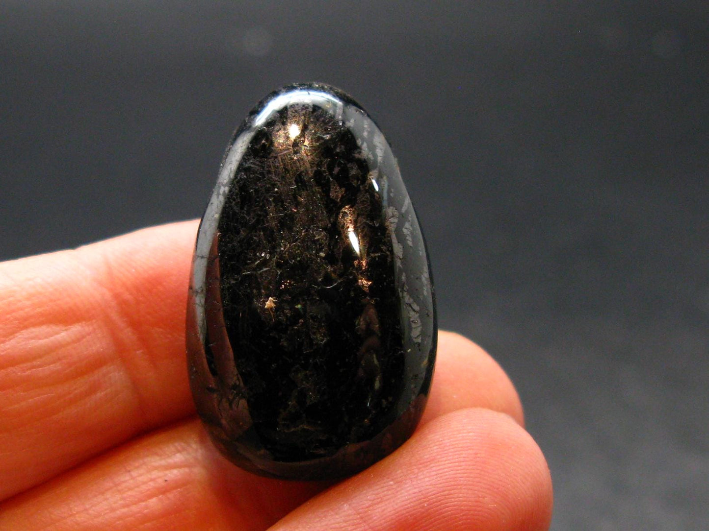 Nuumite Nuummite Metal Free Pendant From Greenland - 1.1" - 12.76 Grams