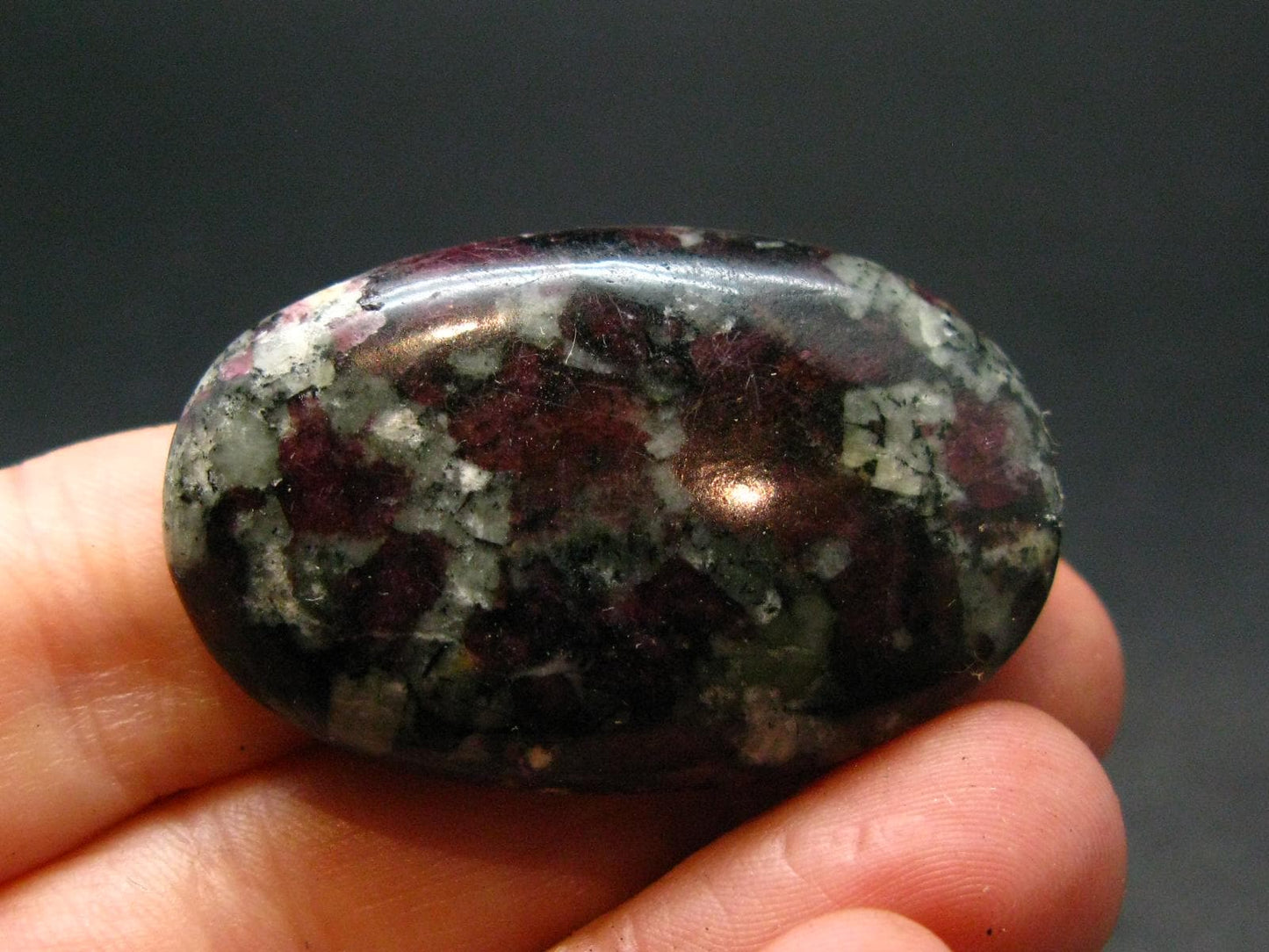 Eudialyte Tumbled Stone From Russia - 1.5" - 19.0 Grams