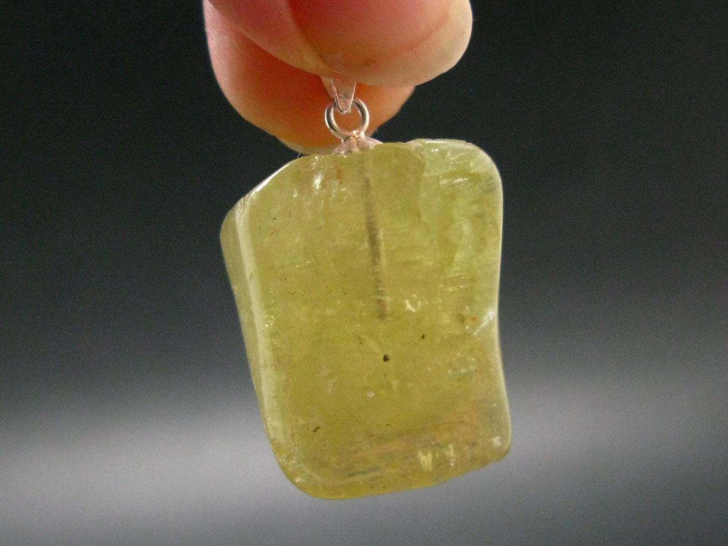Large Gold Apatite Tumbled Pendant from Mexico - 11.0 Grams - 1.2"