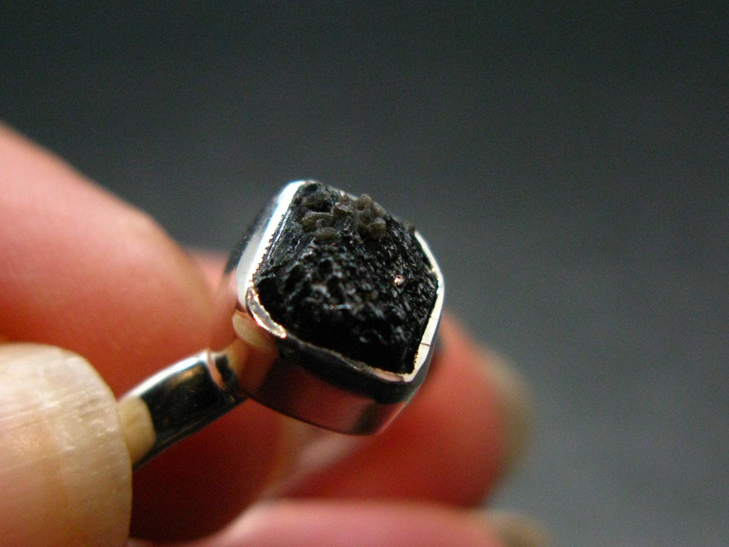 Terminated Brookite Crystal Silver Ring From Arkansas - Size 7 - 2.25 Grams