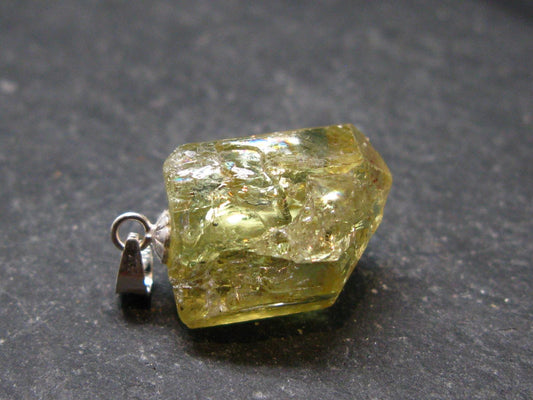 Large Gold Apatite Tumbled Pendant from Mexico - 4.23 Grams - 0.9"